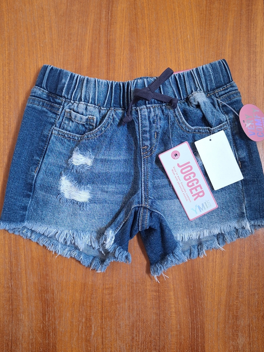 YMI Pull On Jean Shorts Cotton Elastic Stretch Denim Jogger NEW Girls Kids S